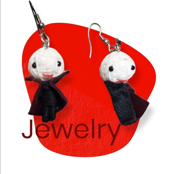 Little Voodoo Doll Man Vampire Guy Pair of Earrings - Picture 1 of 12